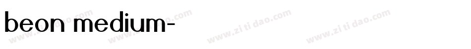 beon medium字体转换